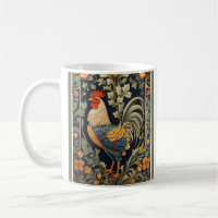 Beautiful Vintage Rooster William Morris Inspired