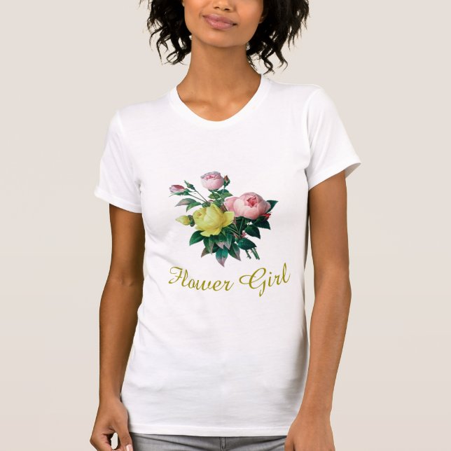 beautiful vintage rose flowers flower girl T-Shirt (Front)