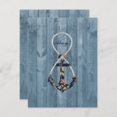 Beautiful vintage roses floral anchor infinity (Front/Back)