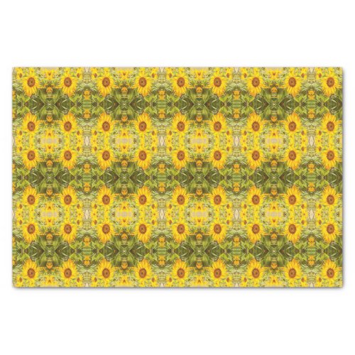 Beautiful Vintage Rustic Sunflower Pattern Tissue Paper