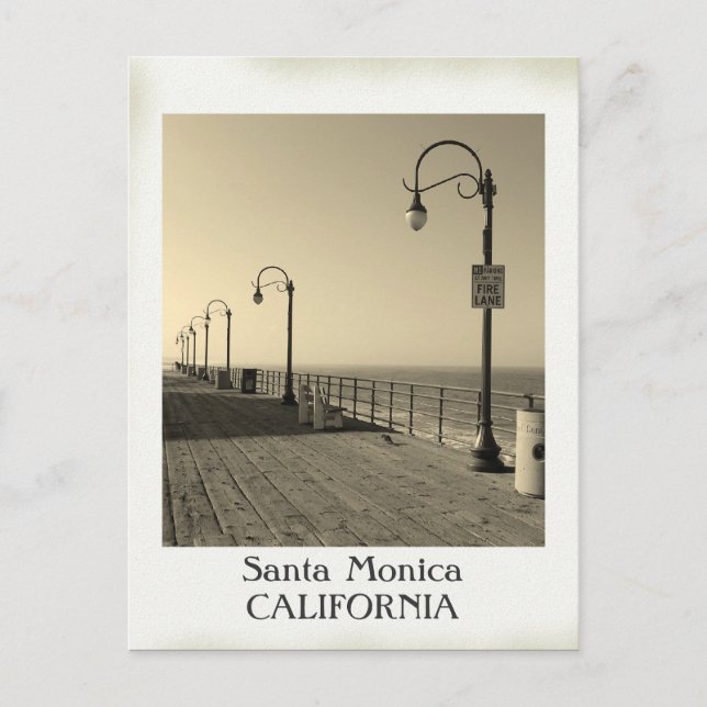 Beautiful Vintage Santa Monica Postcard! Postcard (Front)