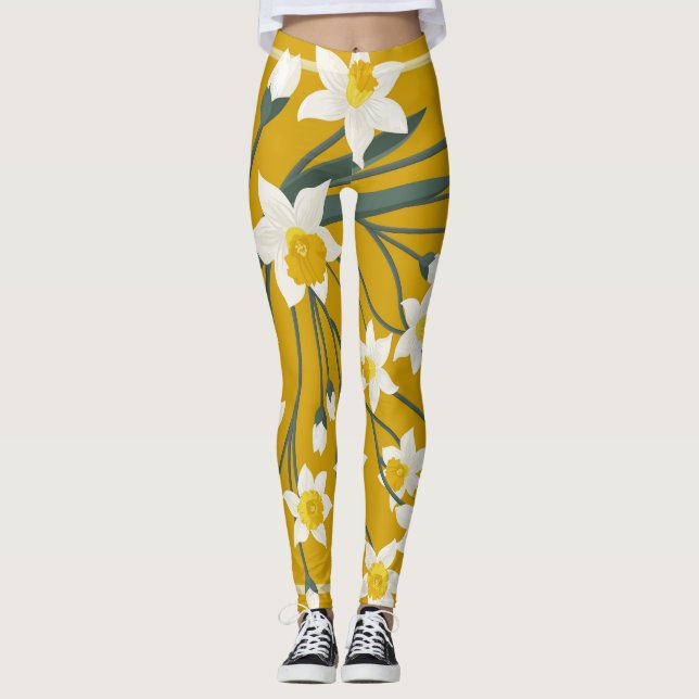 Beautiful Vintage: Seamless Ornament Design Leggings (Front)