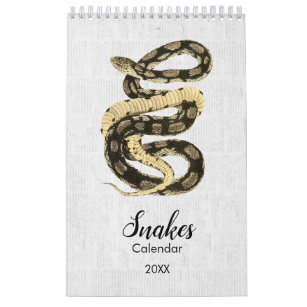 Beautiful Vintage Snakes Nature Calendar