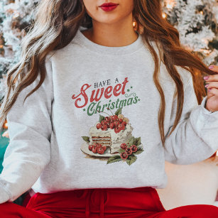 Beautiful Vintage Sweet Cake Christmas  Sweatshirt