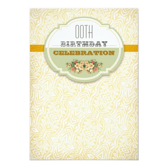 beautiful vintage typography birthday invitations