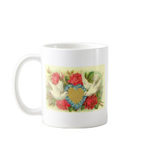Beautiful Vintage Valentine Doves & Roses