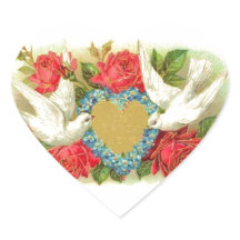 Beautiful Vintage Valentine Doves & Roses