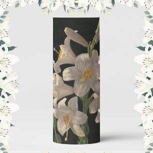 Beautiful Vintage White Easter Lilies Candle