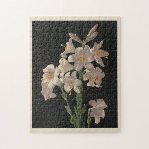 Beautiful Vintage White Easter Lilies Puzzle 