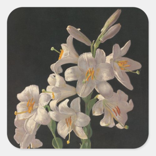 Beautiful Vintage White Easter Lilies Sticker