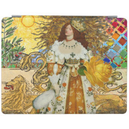 Beautiful Vintage Woman Golden Sun iPad Smart Cover