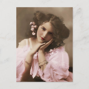 Beautiful vintage Woman Postcard