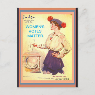 Beautiful Vintage Women's Voting Rights 1914 copy Postcard