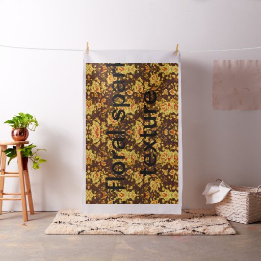Beautiful vintage yellow flowers   fabric