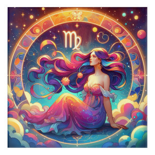 Beautiful Virgo Woman Horoscope Art