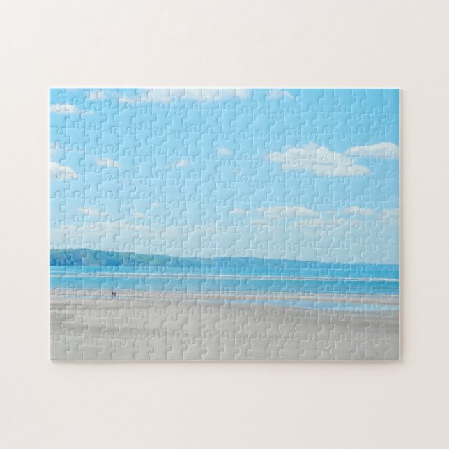 Beautiful Wales Sea Beach Landscape Aberdovey Jigsaw Puzzle (Horizontal)