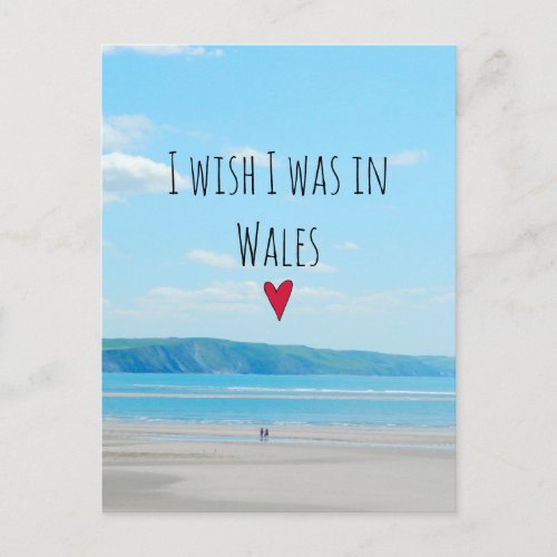 Beautiful Wales Sea Beach Landscape Aberdovey Postcard