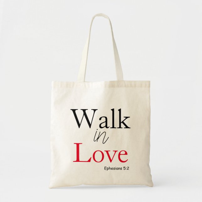 Beautiful Walk in Love Tote Bag (Front)