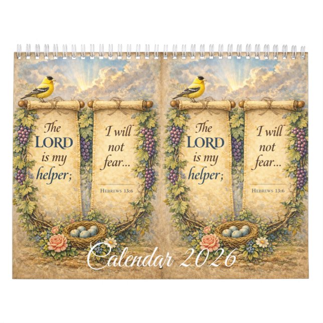 Beautiful Wall Calendar with Scripture (Cover)
