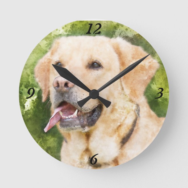 Beautiful Wall Clock - Labrador Retriever (Front)