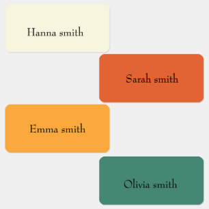 beautiful warm colours kids' labels