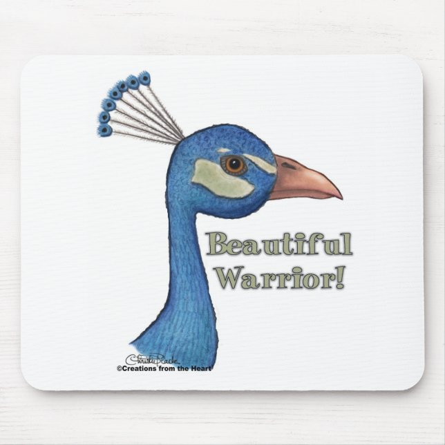 Beautiful Warrior Mouse Pad (Front)