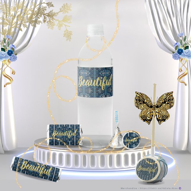 Beautiful Water Bottle Labels by Poet Adiela Akoo (Beautiful Candy Favors & Water Labels designed by Poet Adiela Akoo. Browse my store 4 more fab finds)