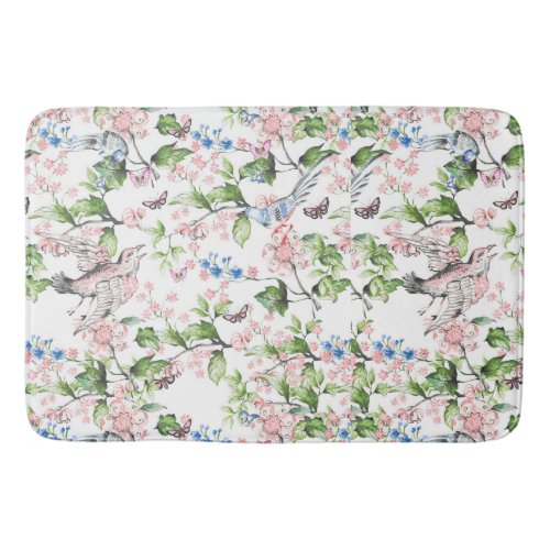 Beautiful water colorhand painted nature scenet bath mat