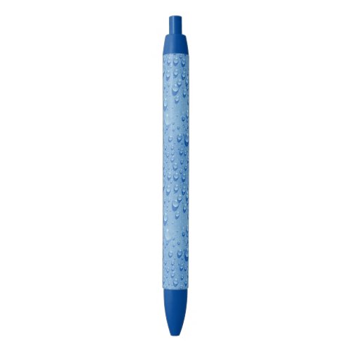Beautiful Water Drops Modern Elegant Template Blue Ink Pen