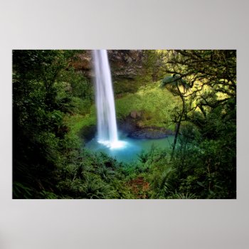 Beautiful Water Fall Poster by Amazing_Posters at Zazzle