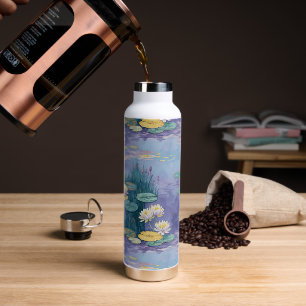 Beautiful Water Lilies Monet Art Bottle