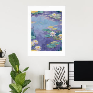 Beautiful Water Lilies Monet Art Poster