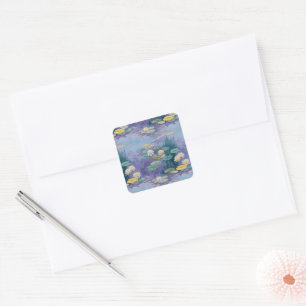 Beautiful Water Lilies Monet Art Square Sticker