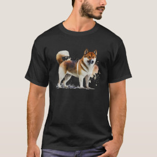 Beautiful Watercolor Akita Portrait T-Shirt