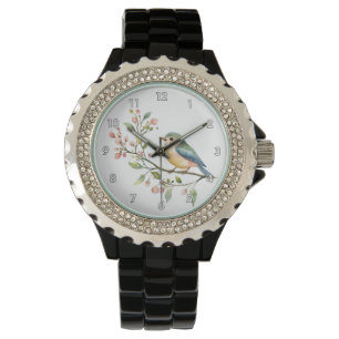 Beautiful Watercolor Bird Watch