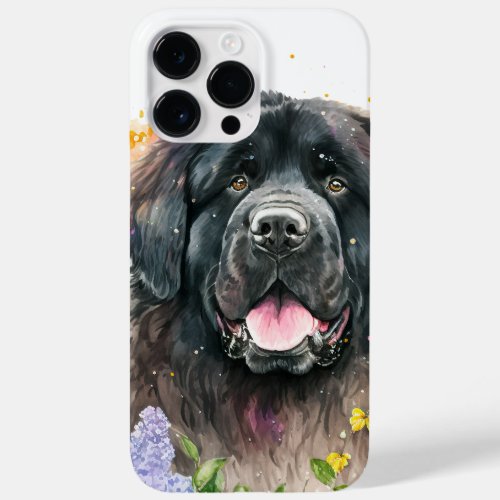 BEAUTIFUL WATERCOLOR BLACK NEWFOUNDLAND DOG Case_Mate iPhone 14 PRO MAX CASE