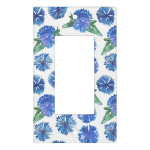 Beautiful watercolor blue cornflowers light switch cover