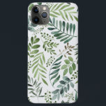 Beautiful Watercolor Botanical Leaves iPhone 11 Pro Max Case<br><div class="desc">elegant hand painted watercolor greenery leaves pattern</div>