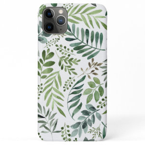 Beautiful Watercolor Botanical Leaves iPhone 11 Pro Max Case