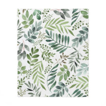 Beautiful Watercolor Botanical Leaves Pattern