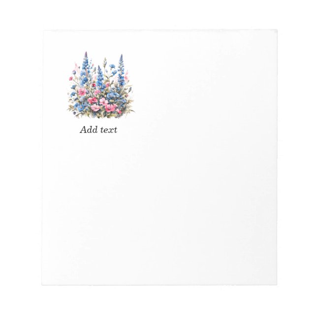 Beautiful Watercolor Bouquet Notepad (Front)