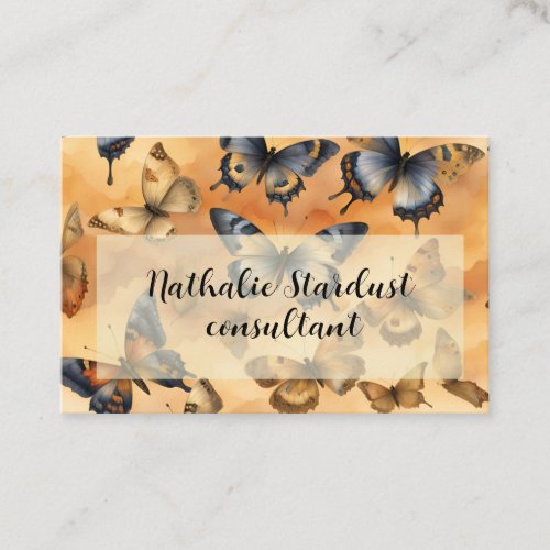 Beautiful Watercolor Butterflies  Business Card