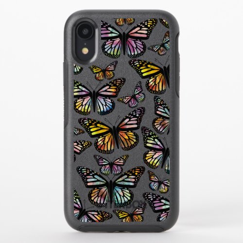 Beautiful Watercolor Butterflies Pattern OtterBox Symmetry iPhone XR Case