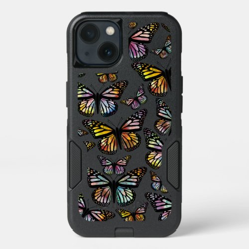 Beautiful Watercolor Butterflies Pattern iPhone 13 Case