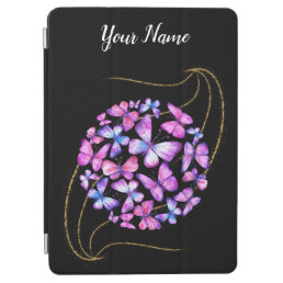 Beautiful Watercolor Butterflies with Gold Bling iPad Air Cover