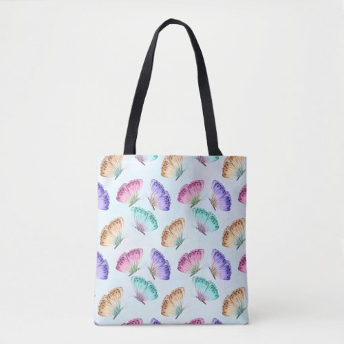 Beautiful Watercolor Butterfly Pattern Tote Bag