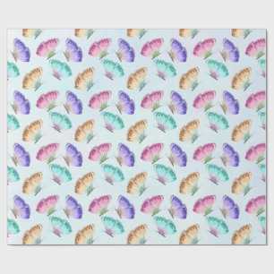 Beautiful Watercolor Butterfly Pattern Wrapping Paper