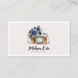 Beautiful Watercolor Camera Business Cards