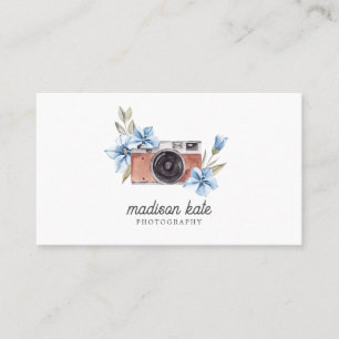 Beautiful Watercolor Camera Business Cards