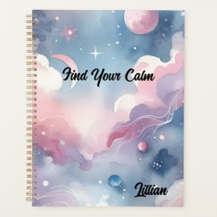 Beautiful Watercolor Celestial Planner